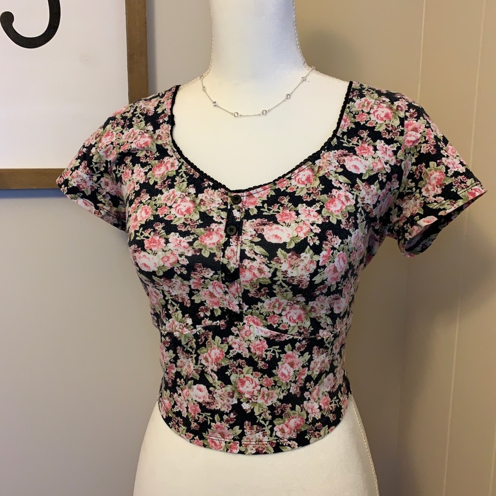 forever 21+ floral crop top